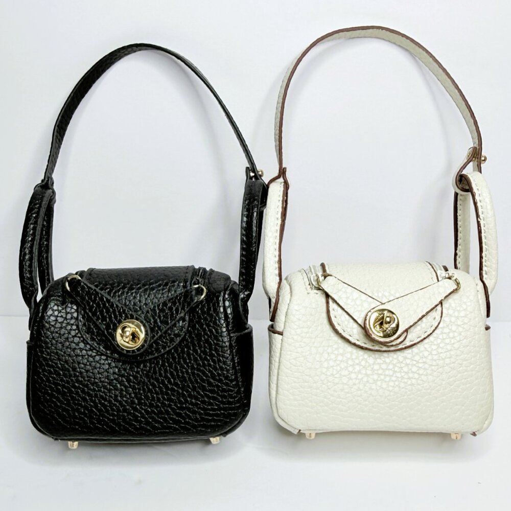 Black Mico Mini Bag Charm Designer Inspired -  Lindy